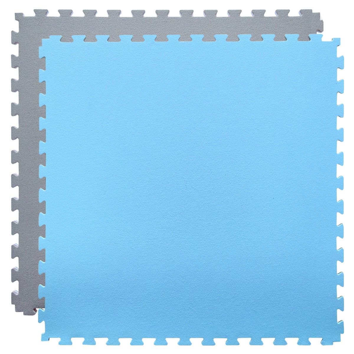 90x90cm trainingsmat met rand - 20mm vloerbeschermingsmat grijsblauw
