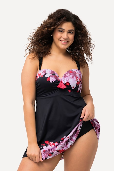 Badekleid, Blüten, Softcups, Quaste, recycelt