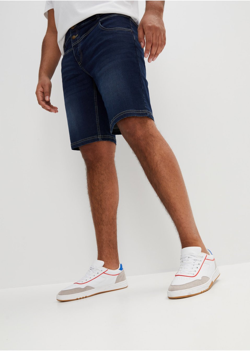 Bermuda en jean extensible, Regular Fit