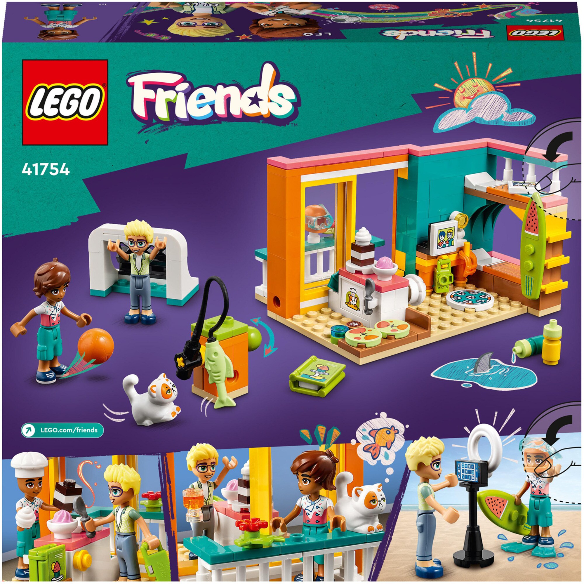 LEGO Konstruktionsspielzeug Friends Leos Zimmer