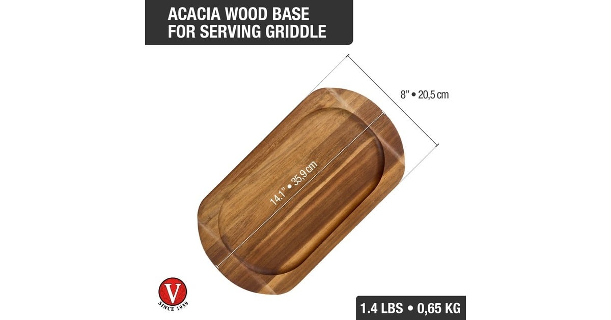 VictoriaAcacia plank voor Serveerschaal 34 x 17 cm onderzetter  (Houtkleur)