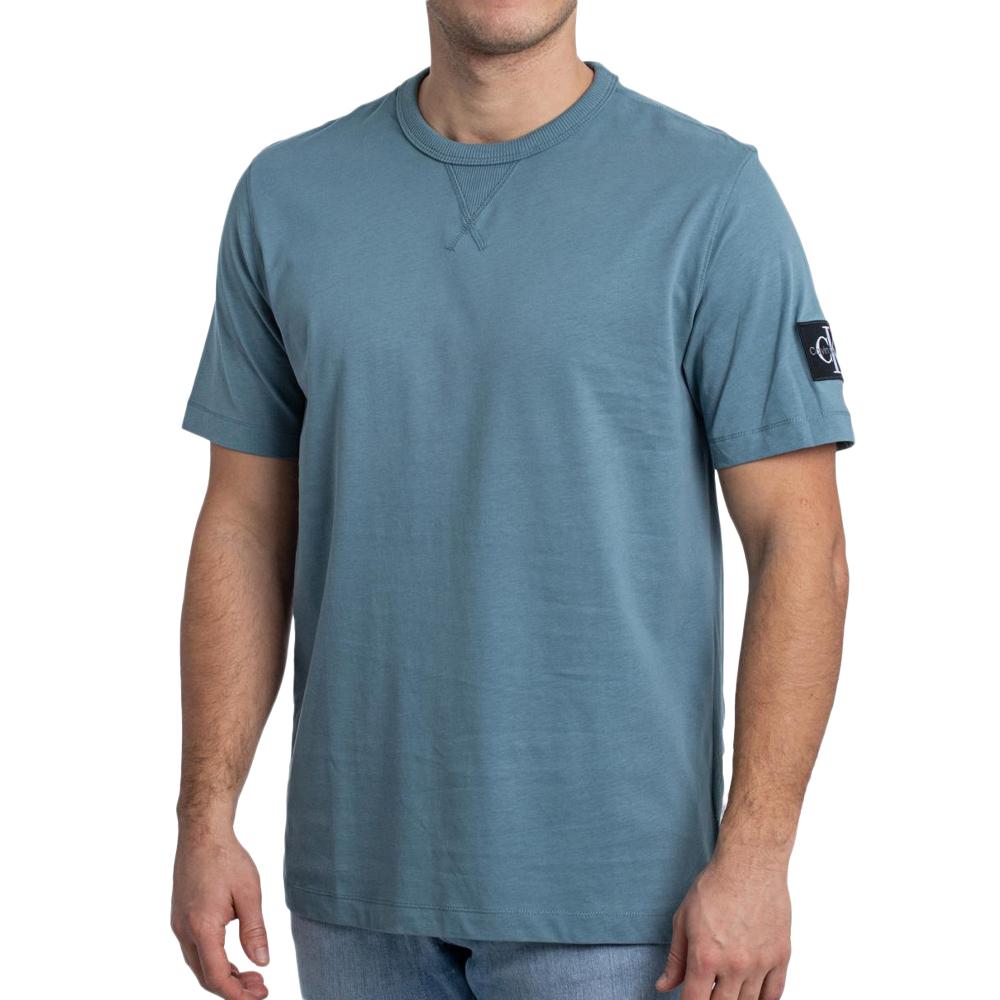 Calvin Klein Jeans T-shirt Bleu Canard Homme Calvin Klein Jeans Badge