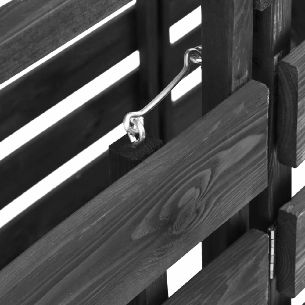 Abri de poubelle double 140x75x121 cm bois de pin massif peint