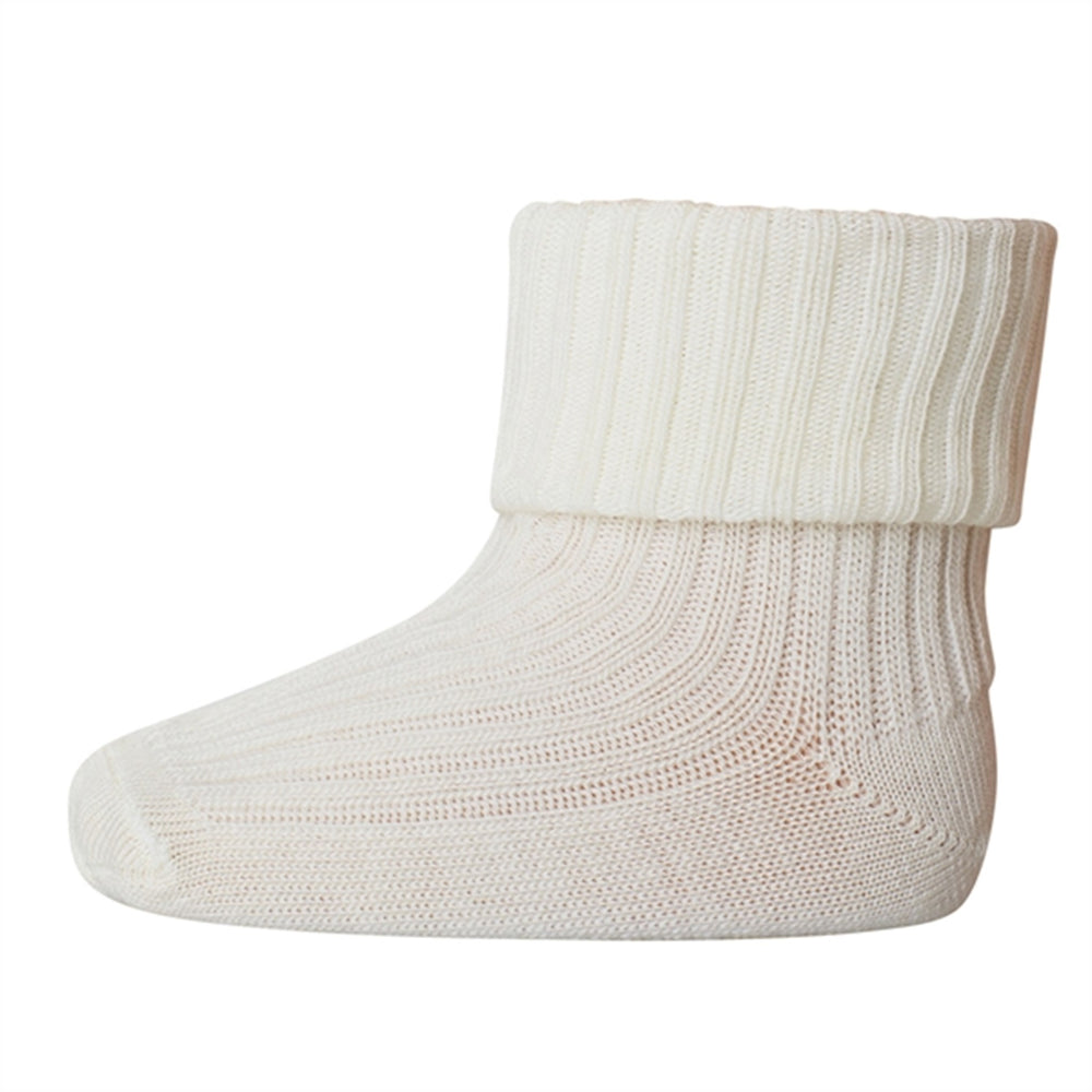 MP Wool Socks Rib Snow White - Mp Danmark → Luksusbaby.dk