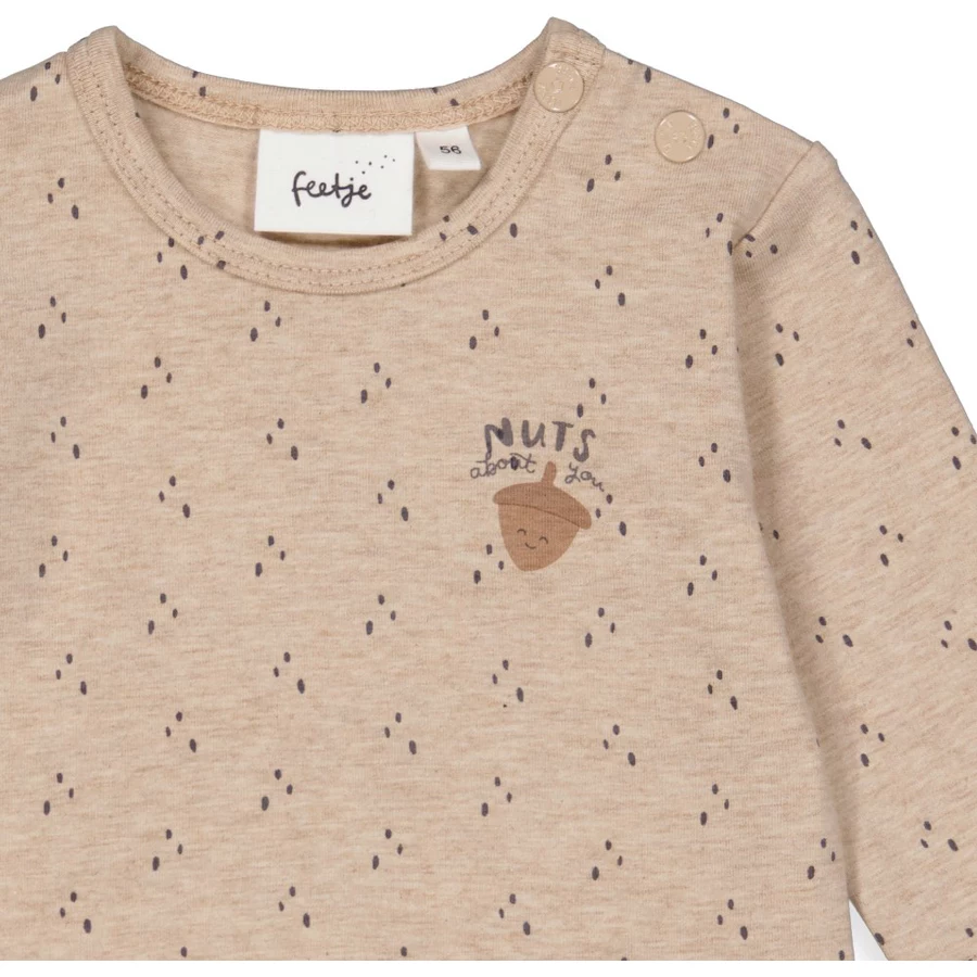 Feetje Sweatshirt Nuts About You Taupe melange
