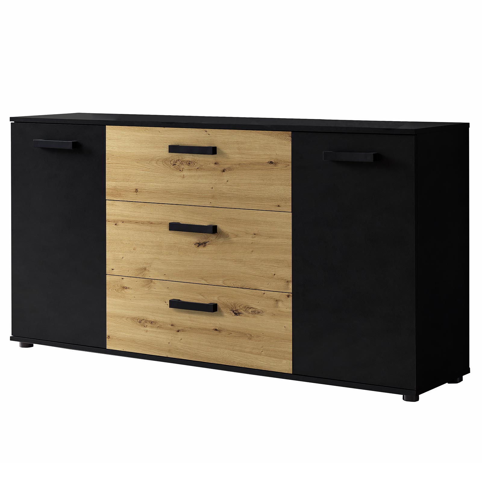 Sideboard DUO 084 - Artisan Eiche - schwarz - 150 cm