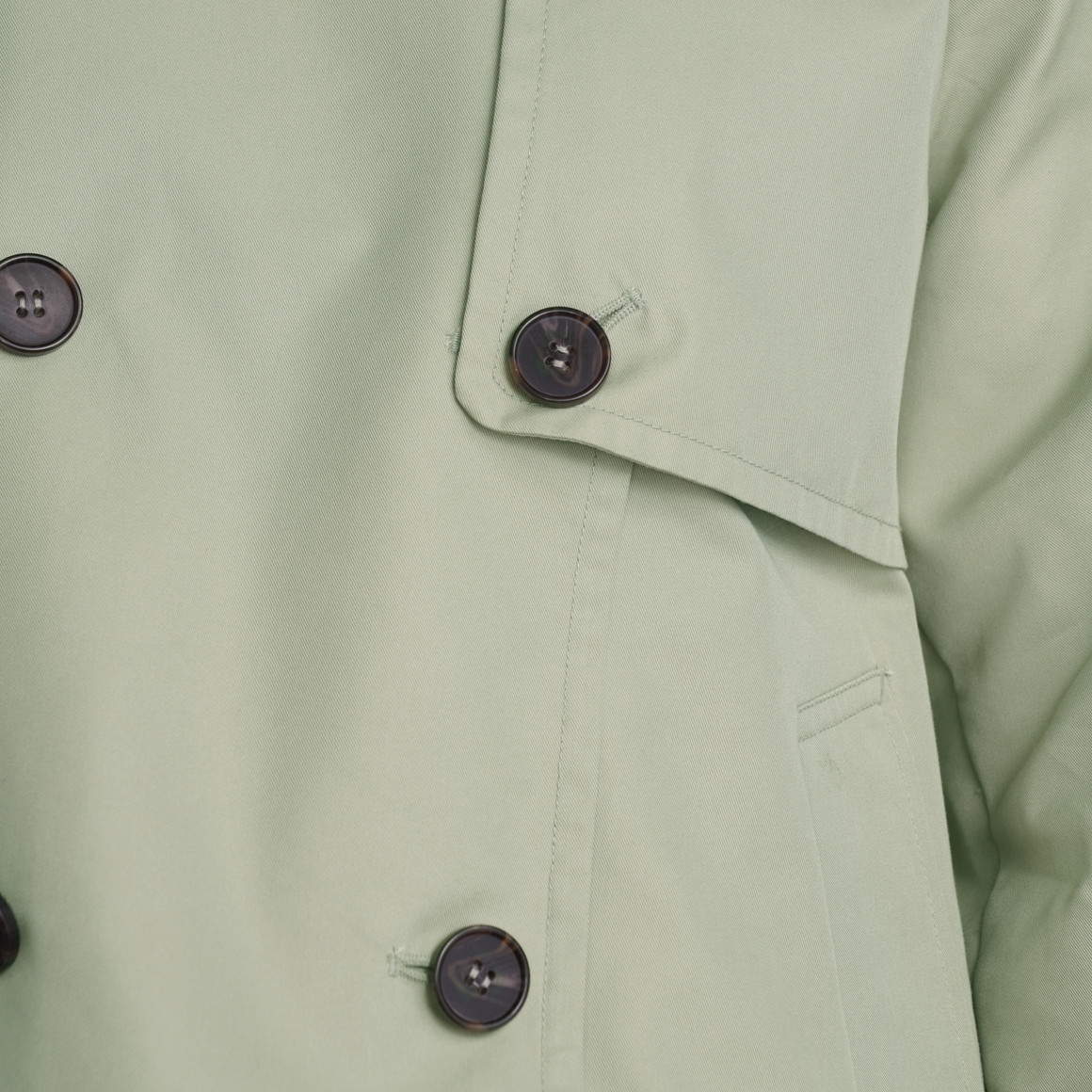Gina Benotti Damen Trenchcoat mit Einschubtaschen salbei