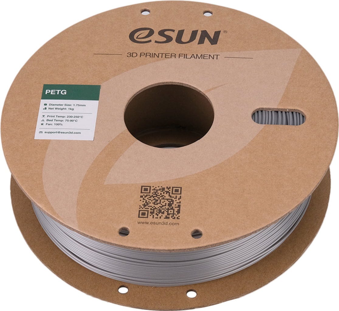 eSUN  PETG Silver, 1,75 mm / 1000 g    Lichtdurchlässiges Filament mit ausgezeichneter Schlagfestigkeit