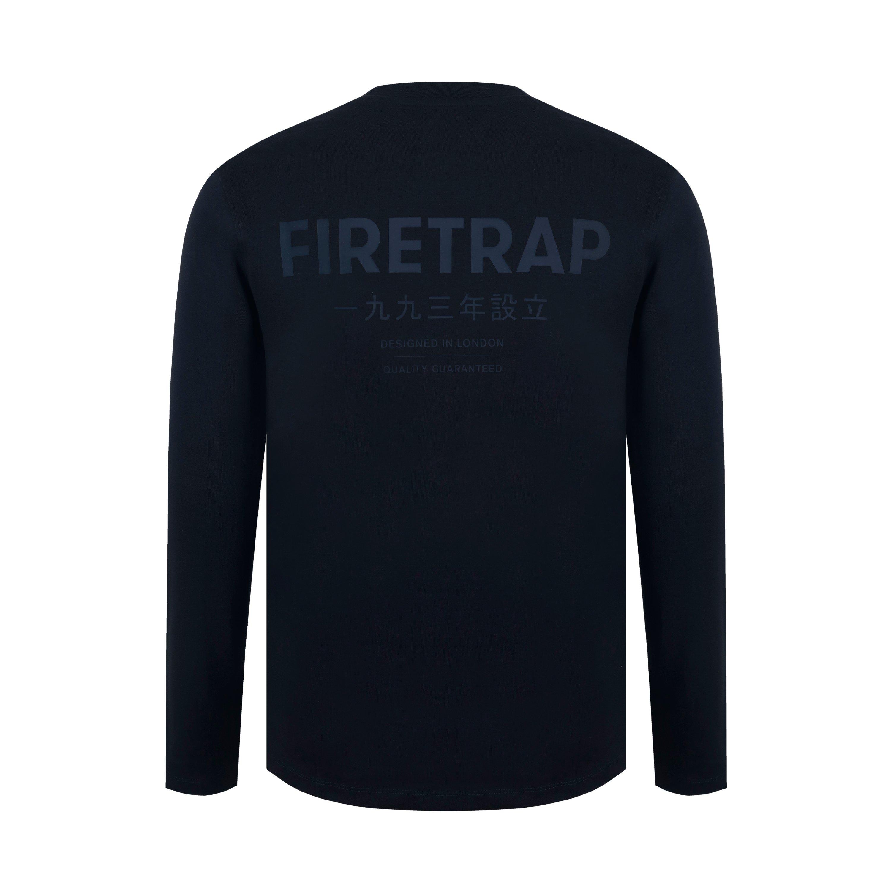 Firetrap Long Sleeve Garphic T Shirt Mens