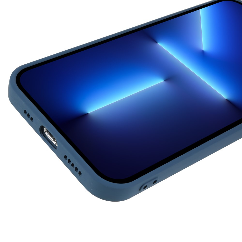 iPhone 13 Pro Gummi Case Hülle mit Kameraschutz - Blau (Matt)
