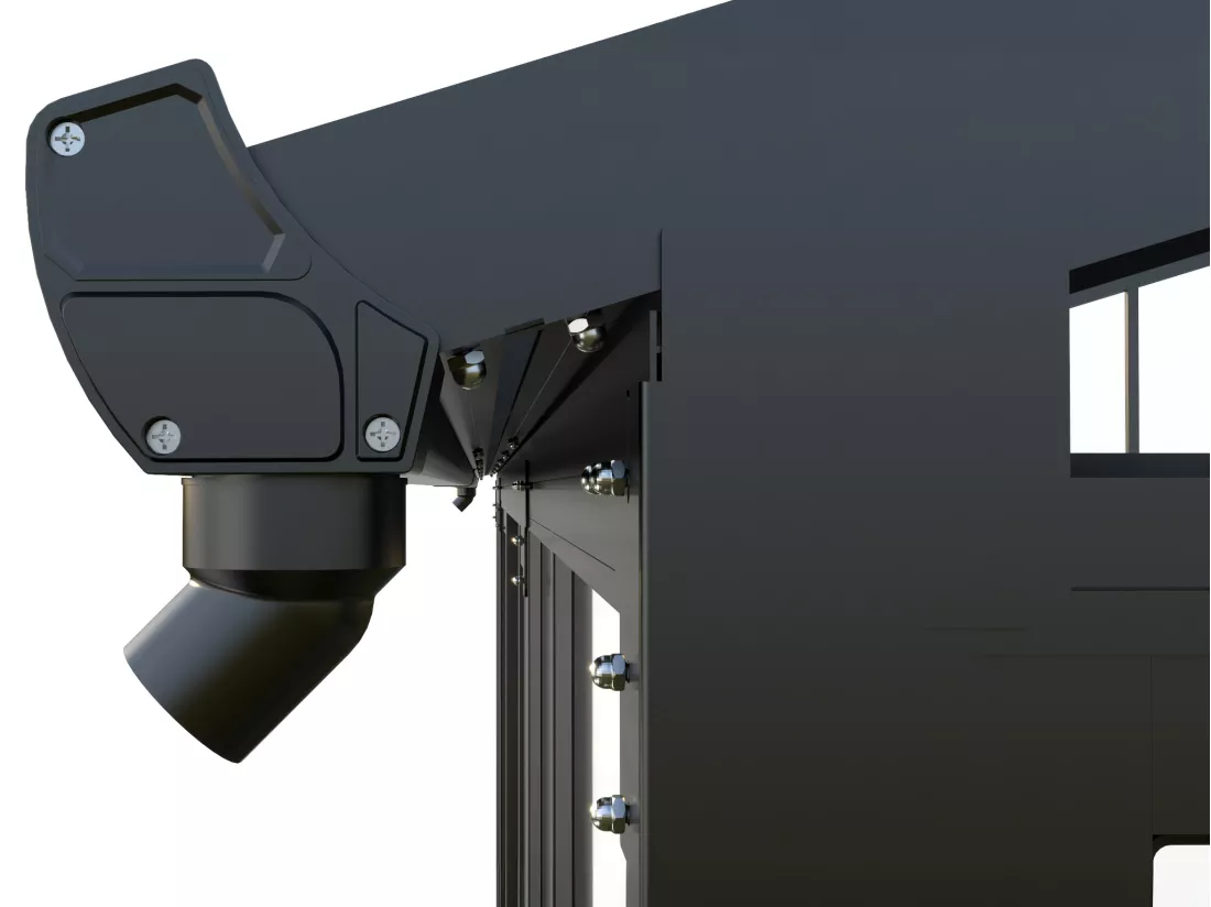 Véranda en aluminium et polycarbonate avec protection UV - 12 m² - anthracite - MATHILDA