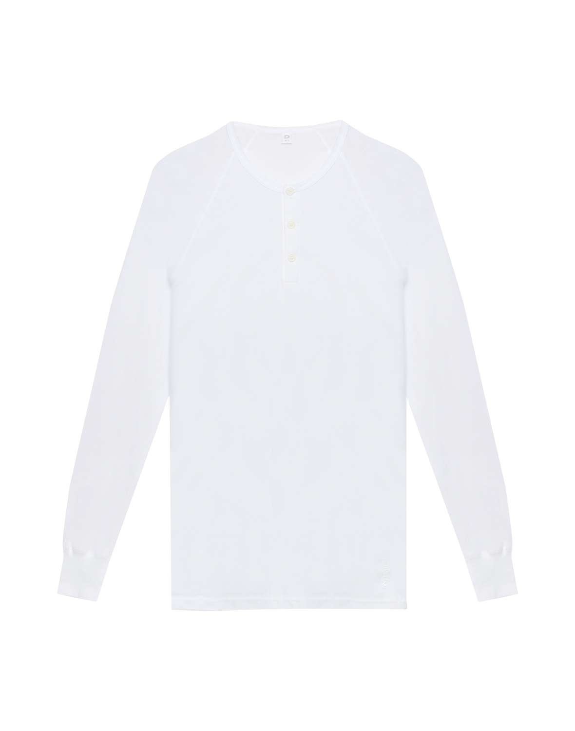 Shirt met knopen van katoen voor heren in Wit