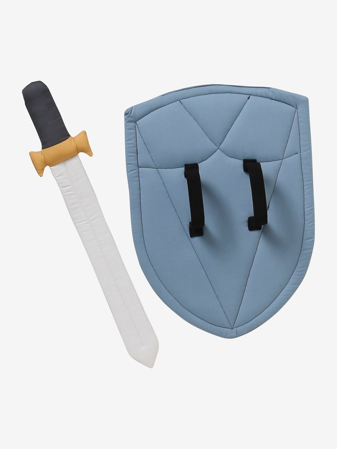 Traje de Cavaleiro Azul: Escudo e Espada