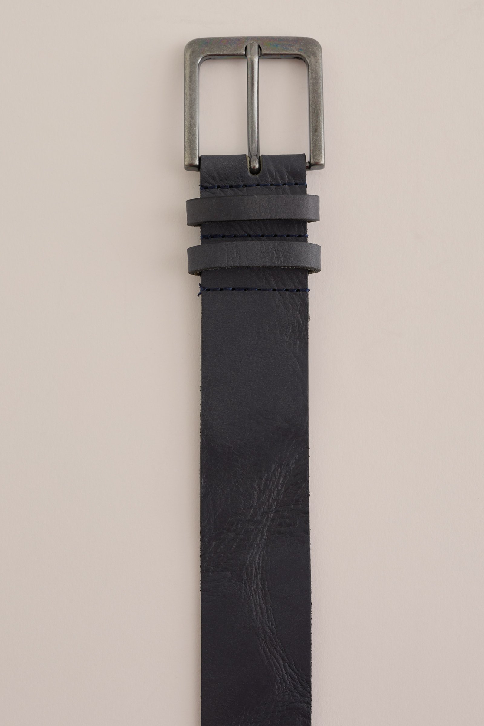 leren riem WE Fashion Donkerblauw