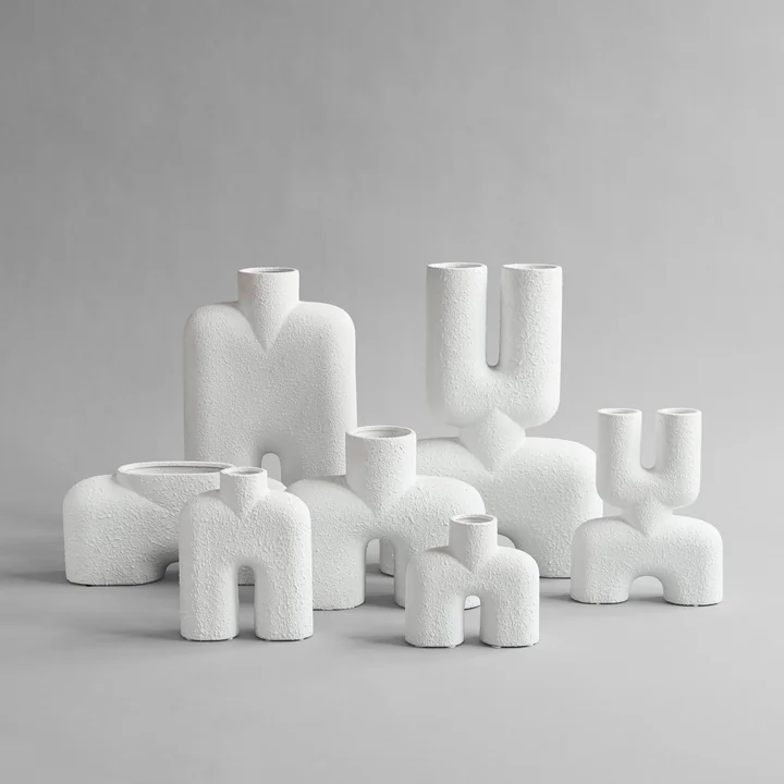 101 Copenhagen - Cobra Vase Double Mini, Bubble White