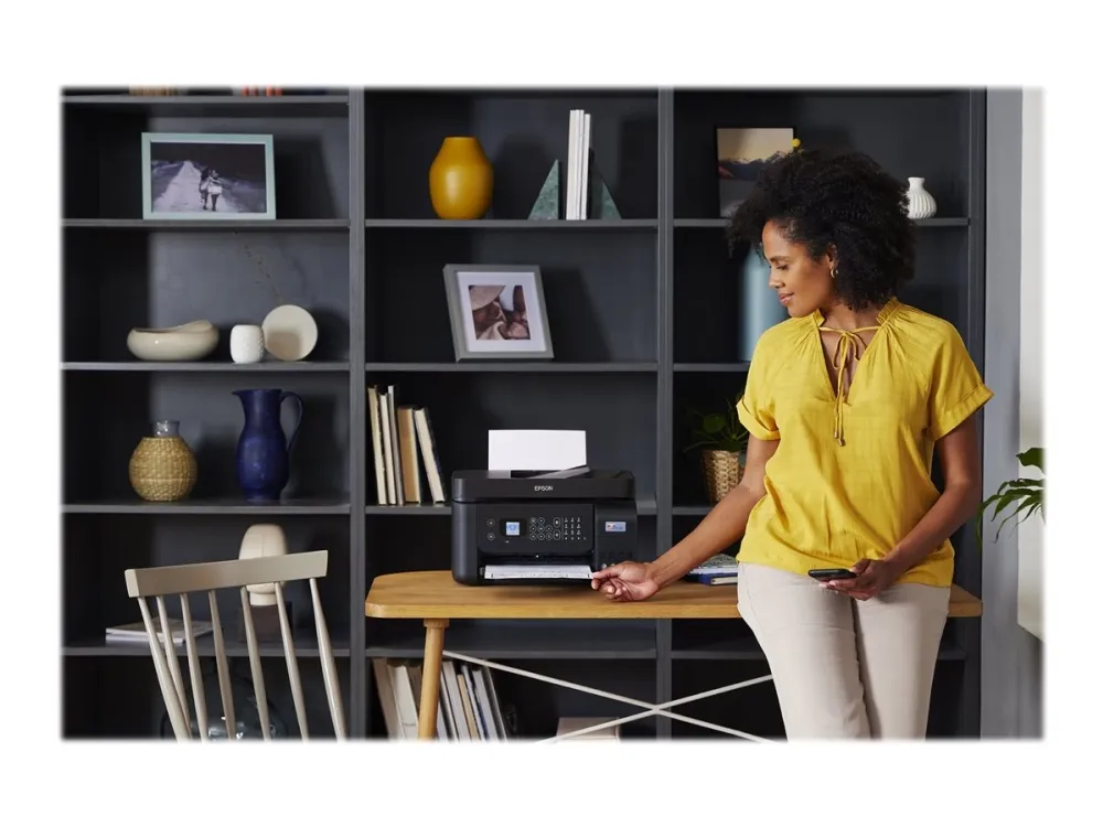 Epson EcoTank ET-4800 - Multifunktionsprinter - farve - blækprinter - kan genopfyldes - A4 (medie) - op til 10 spm (udskriver) - 100 ark - 33.6 Kbps - USB, LAN, Wi-Fi - sort