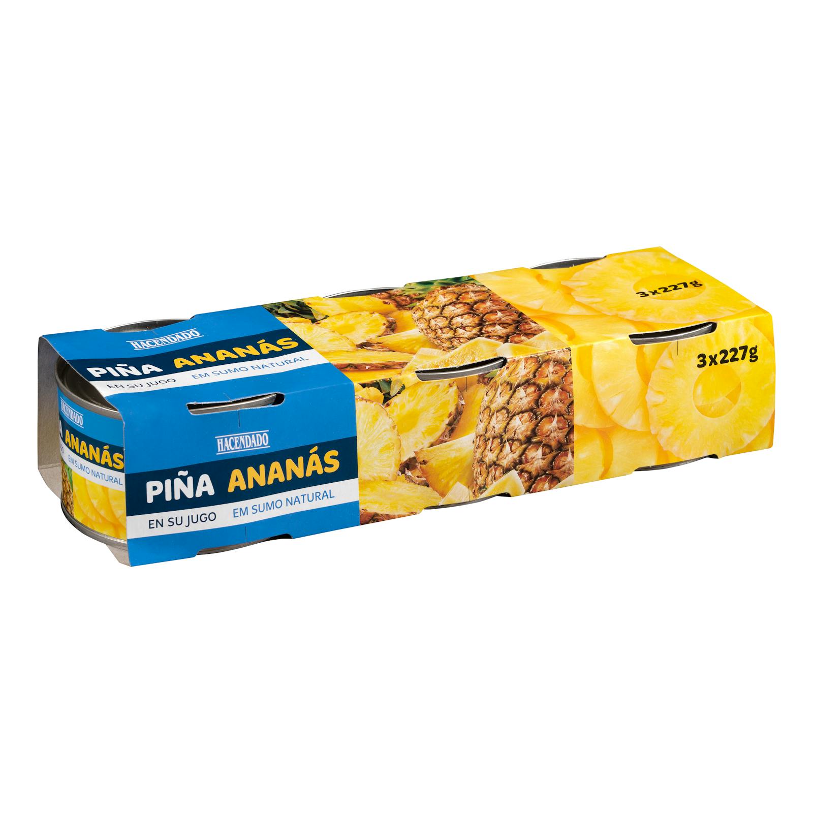 Ananas dans son jus Tranches Hacendado