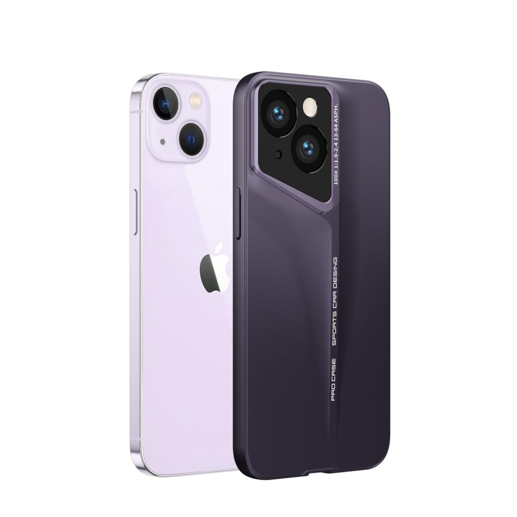 iPhone 15 Hybrid Hülle Drop Protection Hardcase Bumper mit Acryl Rückseite - Lila
