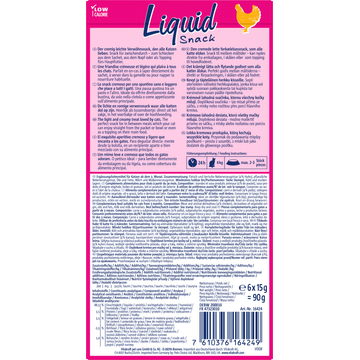 Vitakraft Liquid Snack met Kip en Taurine, 6 Stuks