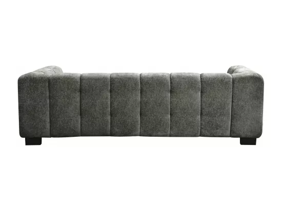 Canapé droit design en tissu chenille 3 places 
