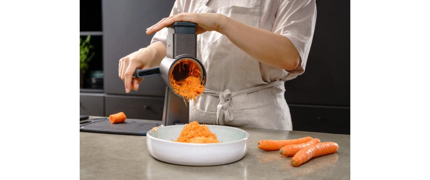 Trommelreibe Gourmet Grau/Silber<br>Küchenreibe