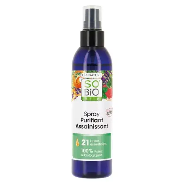So'Bio Étic Spray Aromático para Habitat - Desinfetante Purificante Orgânico 200ml