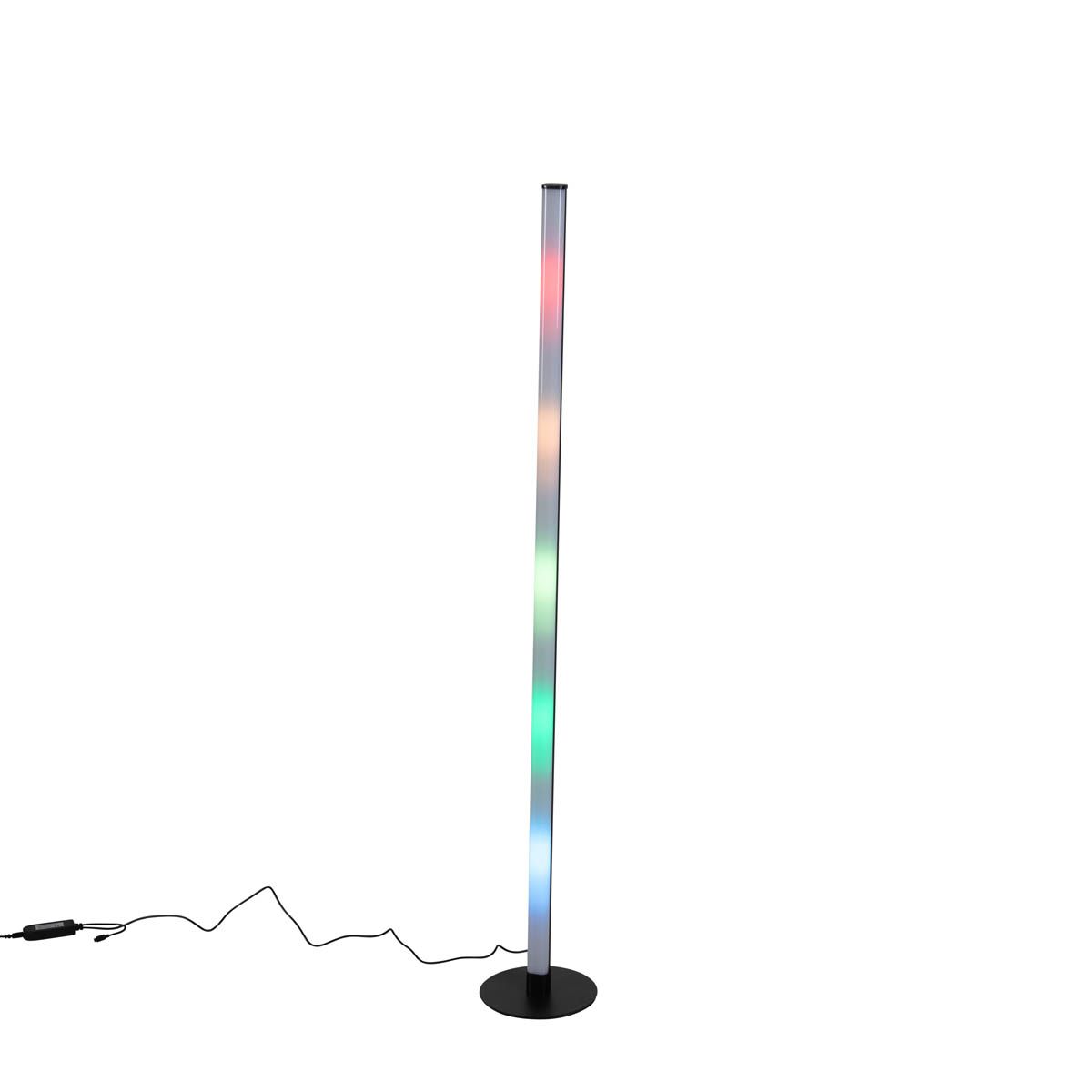 Neon vloerlamp zwart incl. LED RGB dimbaar - Tijs