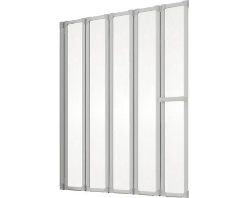 Badscherm, set van 5, SCHULTE Komfort, 115 x 140 cm, helder glas, aluminium profiel, D1315 01 01 140