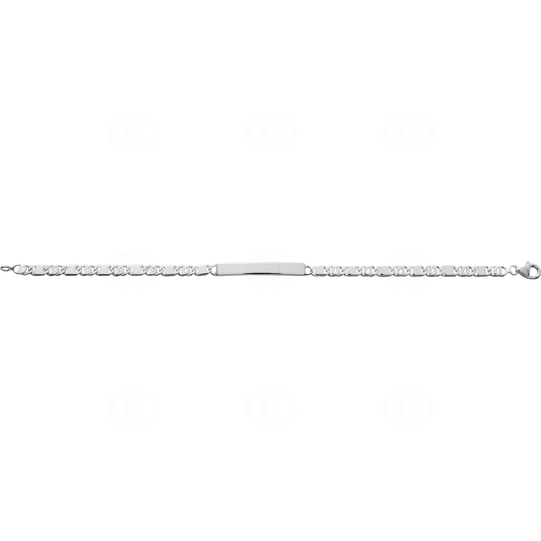 Gravurarmband Fantasie 925 Silber rhodiniert 4.0mm