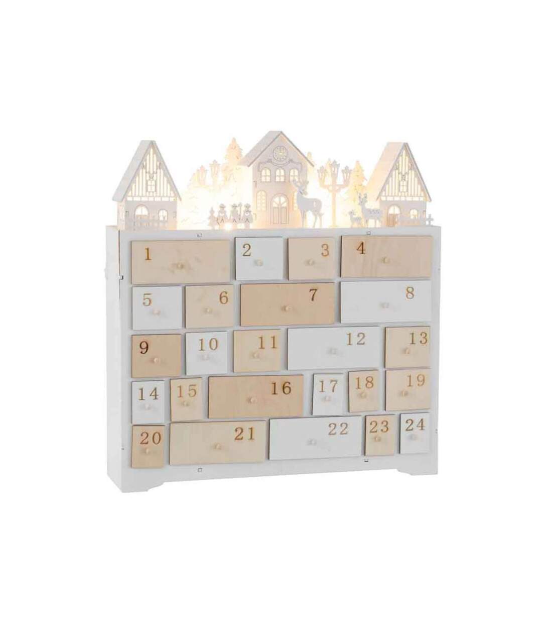 Paris Prix - Décoration Lumineuse Led armoire Maison 41cm Blanc