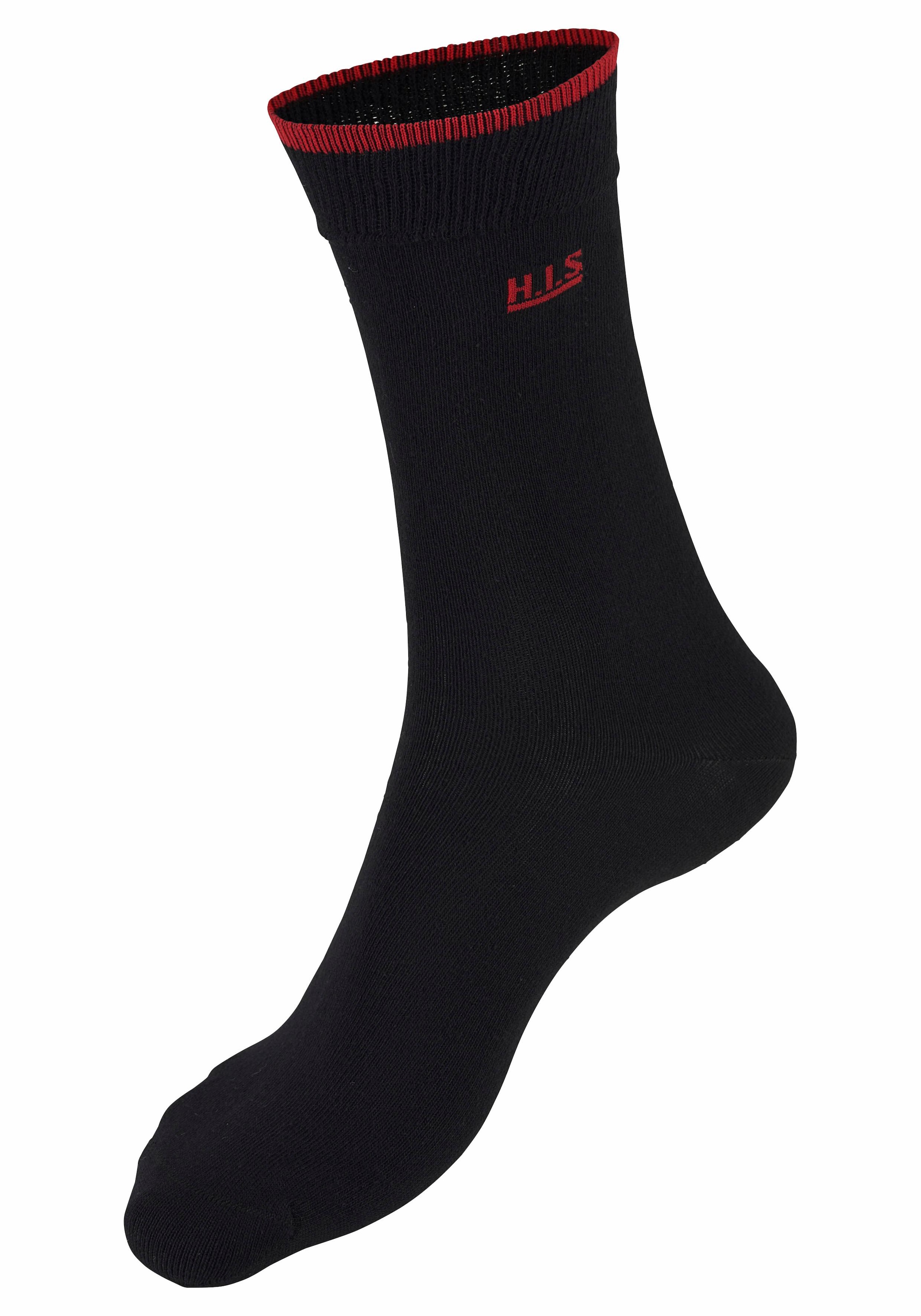 H.I.S Socken Packung, 7 Stk. tlg. mit farbigen Bündchen