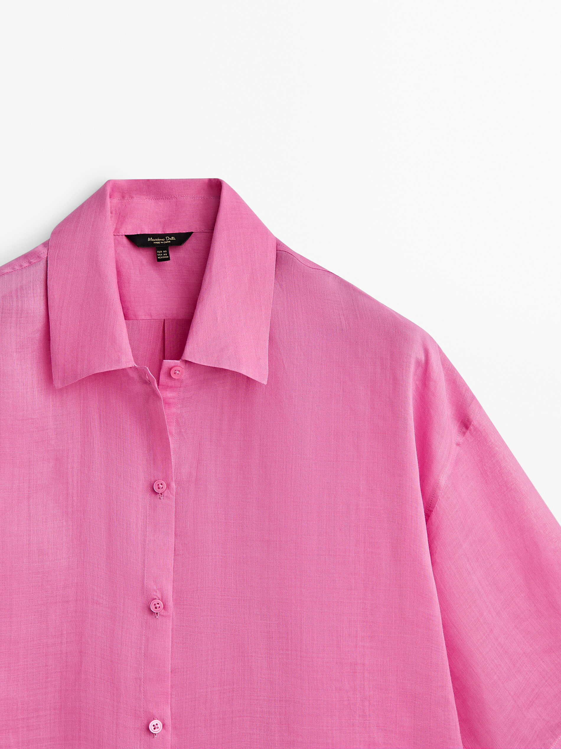 Camiseta 100% Ramio Short Manga - ROSA