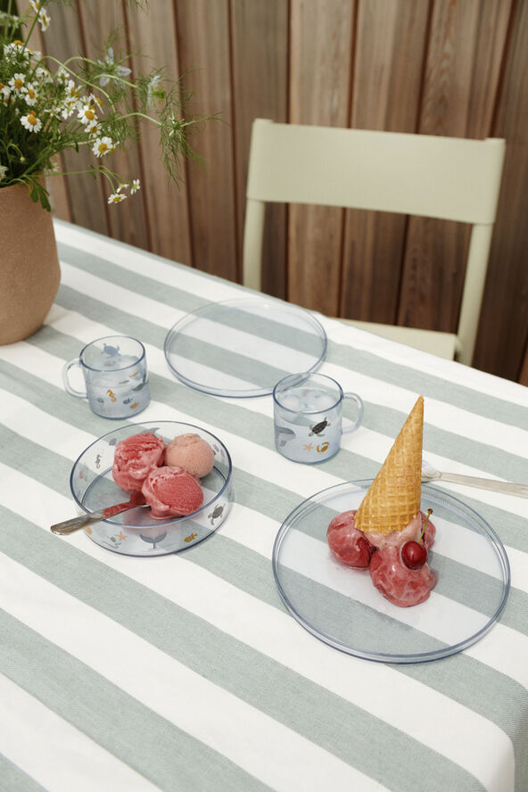 Liewood Siva Printed Tritan Tableware Set S Sea creature / sandy