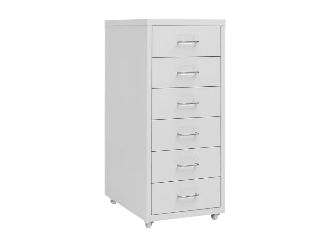 Classeur mobile Gris 28x41x69 cm Métal