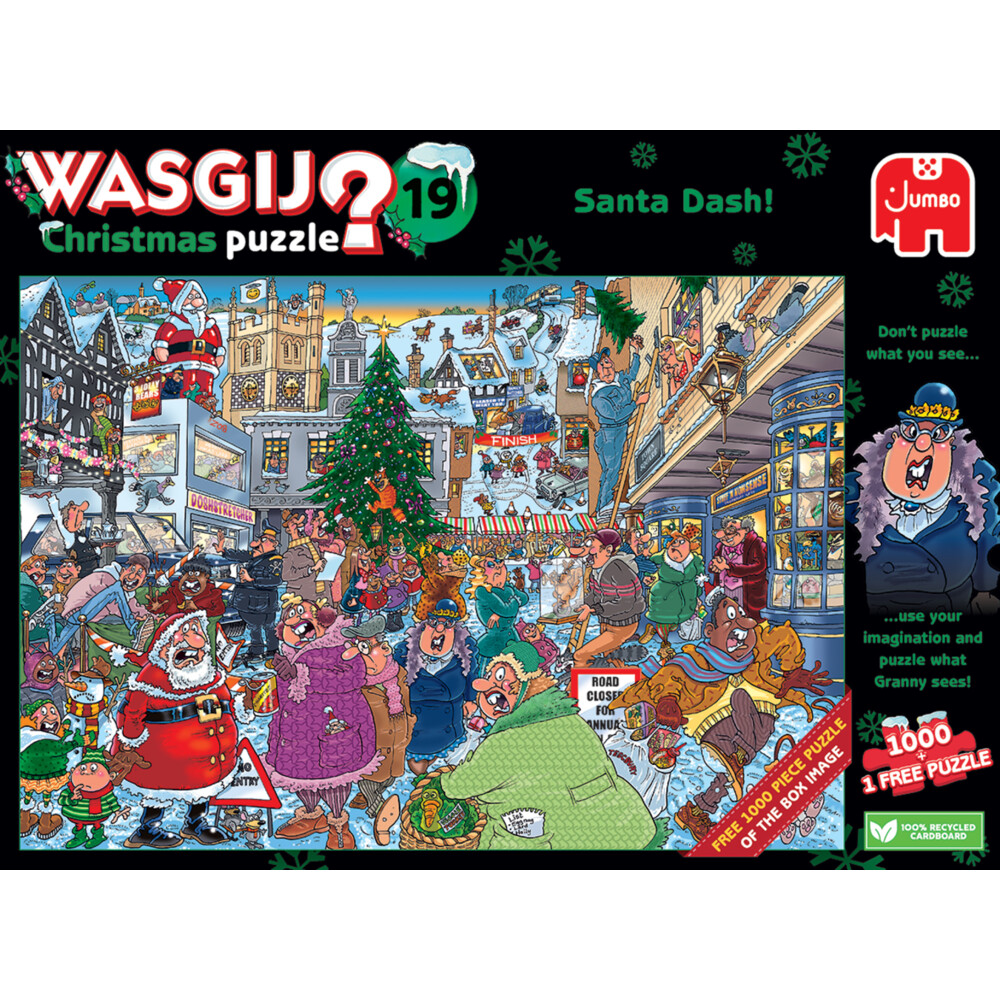Jumbo Wasgij Christmas 19 Puzzel Santa Dash! 2 x 1000 Stukjes