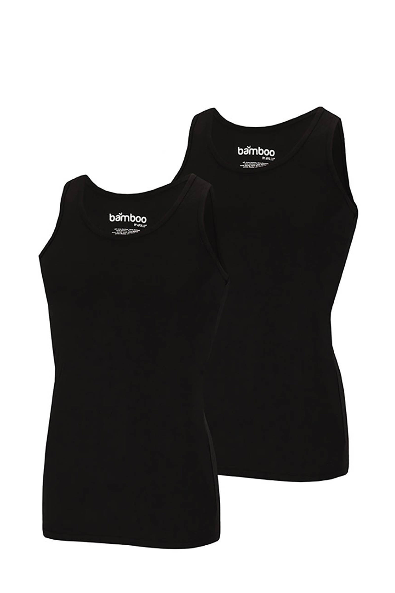Apollo hemd met bamboe (set van 2) zwart