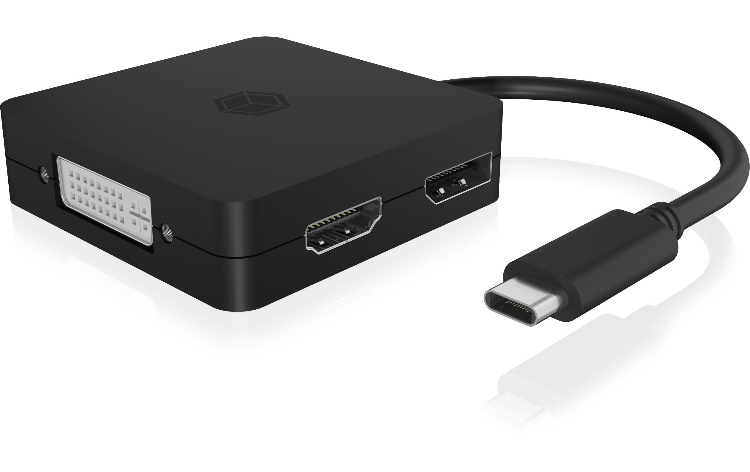 Adapter IB-DK1104-C USB Type-C - DisplayPort/DVI-D/HDMI/VGAVier in einem USB-C-Videoadapter
