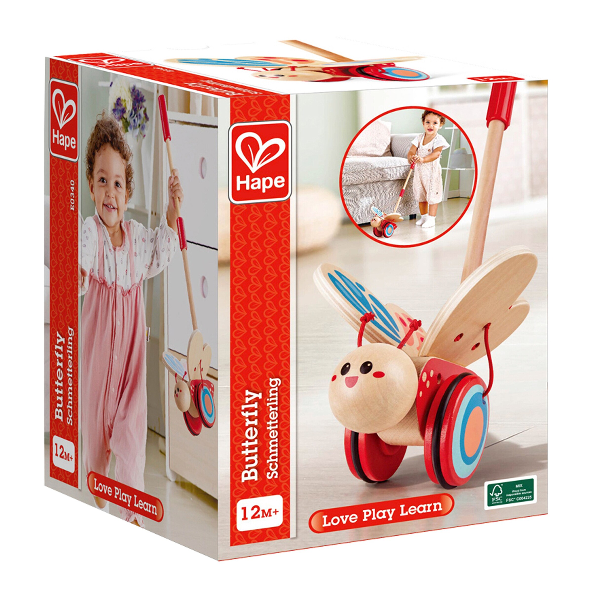 Hape Schiebespielzeug Schmetterling aus Holz