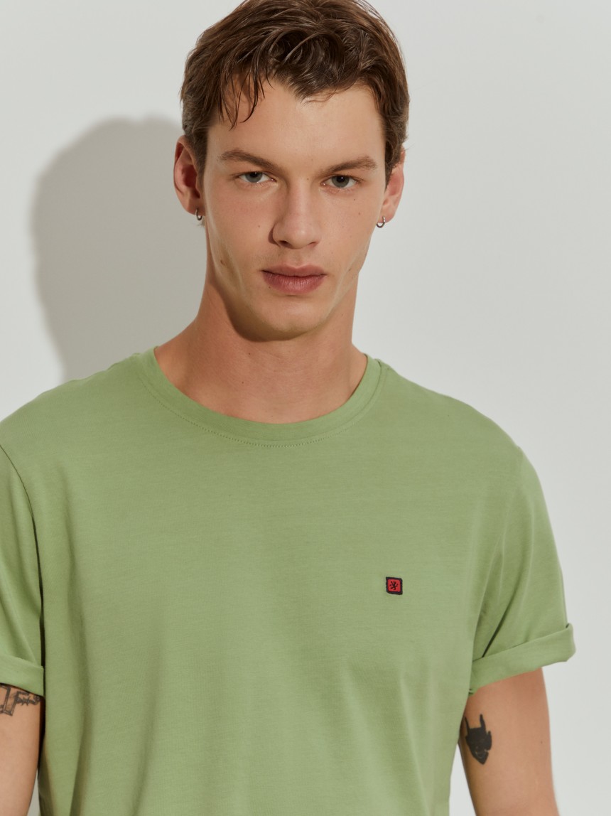 T-shirt básica de algodão