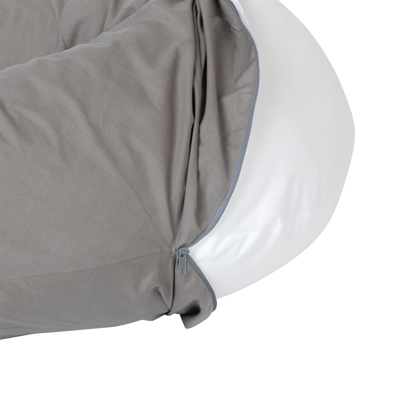 Coussin d'allaitement et de maternité microfibres 150cm - Gris