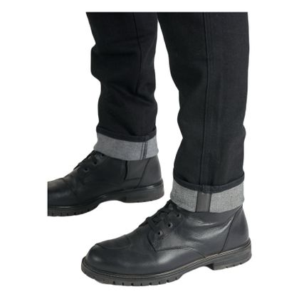 Jean Pando Moto STEEL BLACK 02 - Slim - Noir