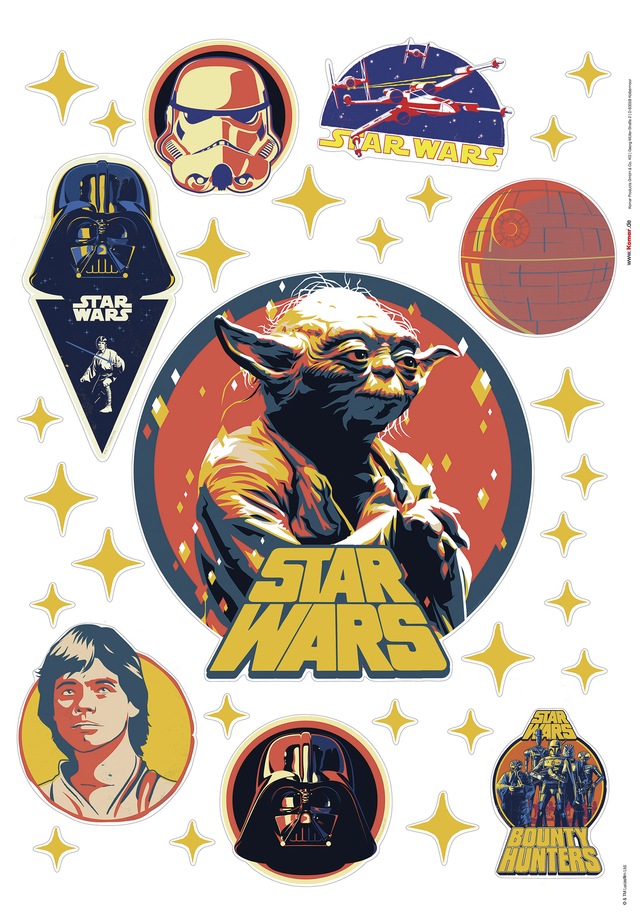 Komar Wandtattoo »Star Wars Bounty Hunters« 50 x 70 cm (Breite x Höhe) - Kinderzimmer, Wandsticker