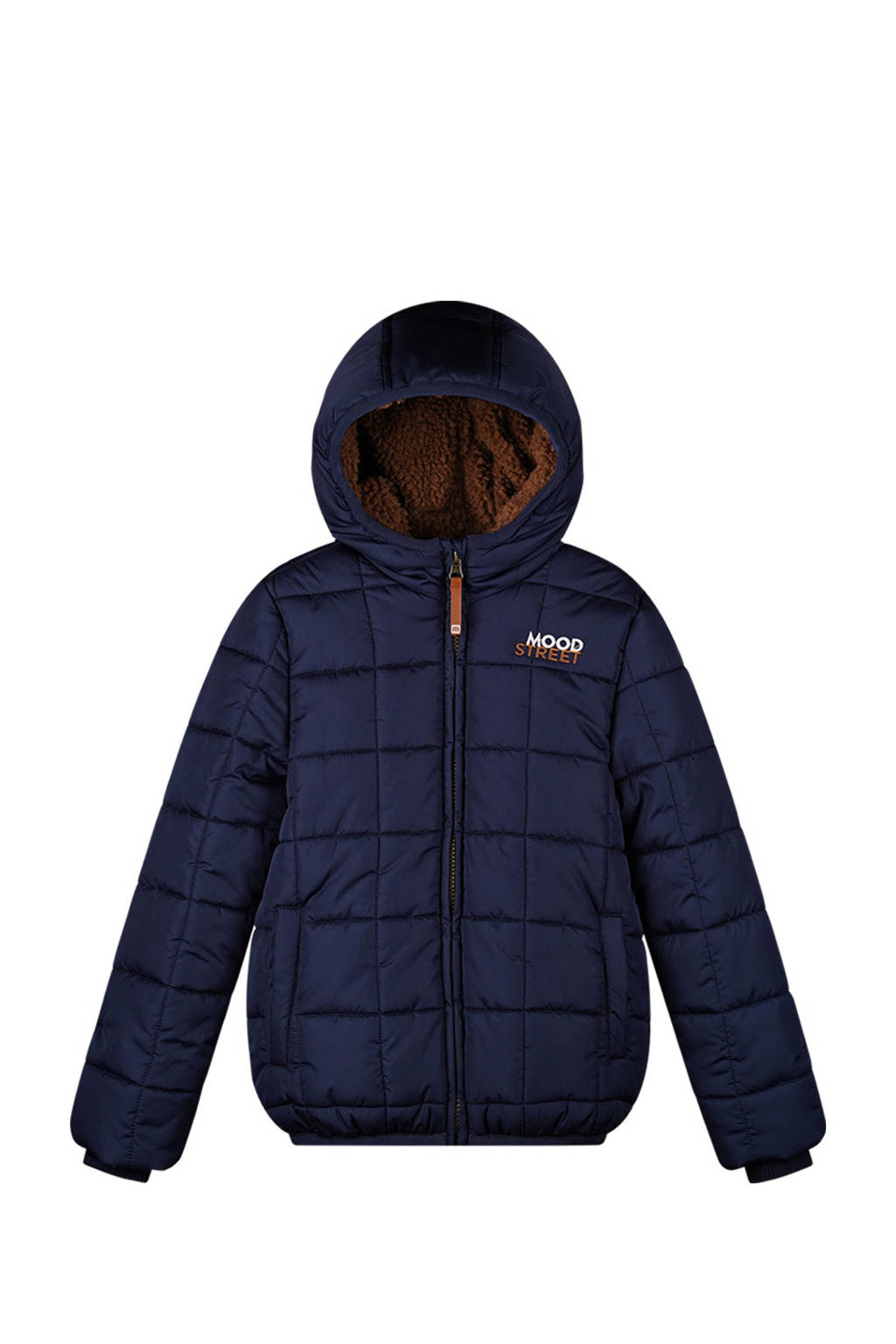Moodstreet gewatteerde winterjas James donkerblauw