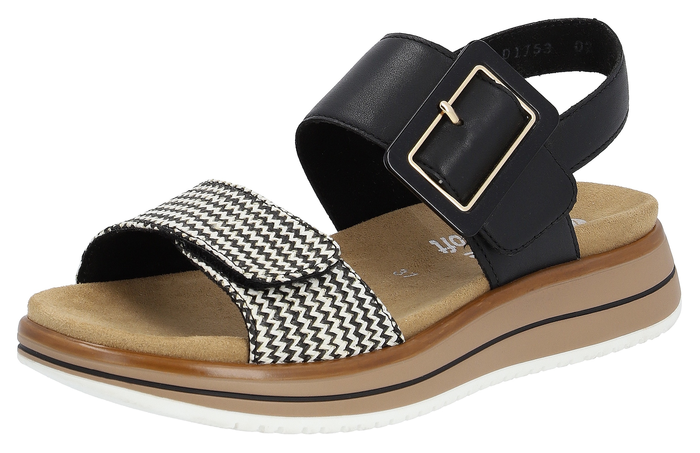 Remonte Keilsandalette »ELLE-Collection«  , Sommerschuh, Sandale, Komfortschuh mit praktischen Klettverschlüssen