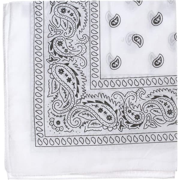 Bandana, mønstret - Hvit