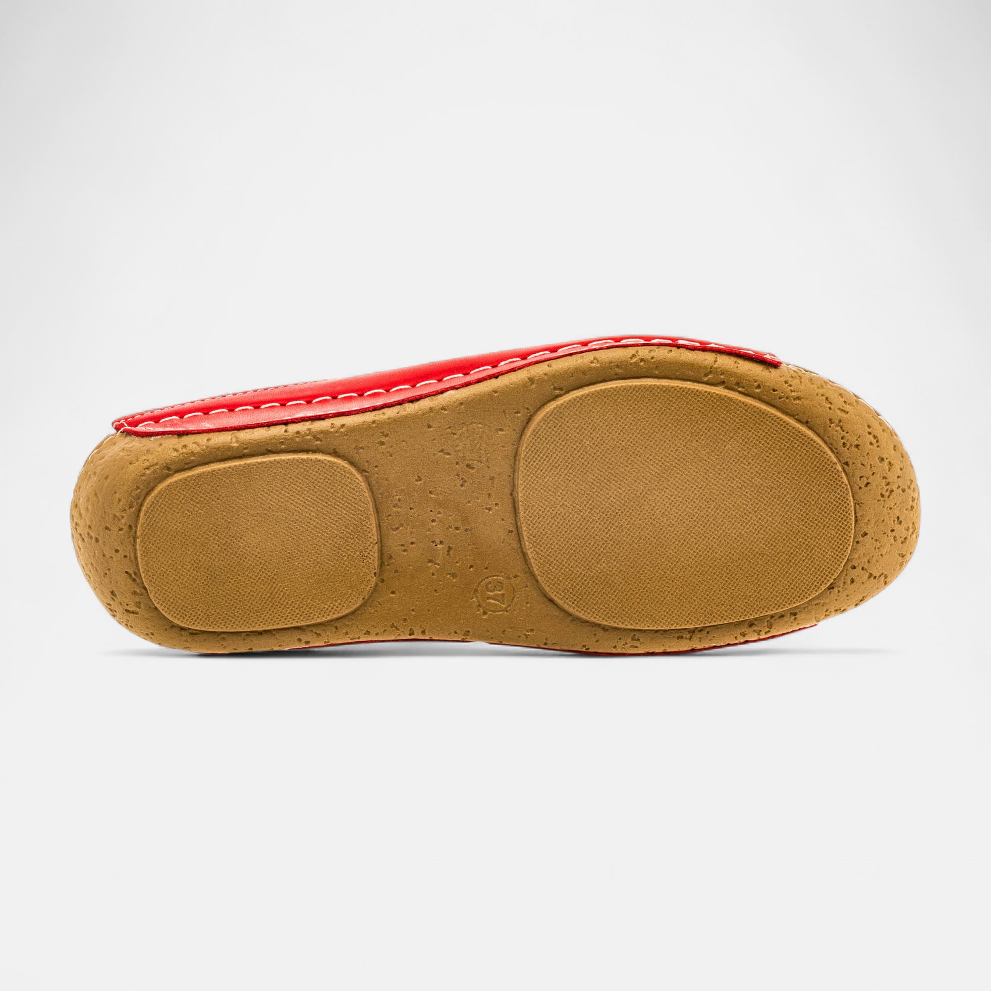Mules Femme en cuir rouge