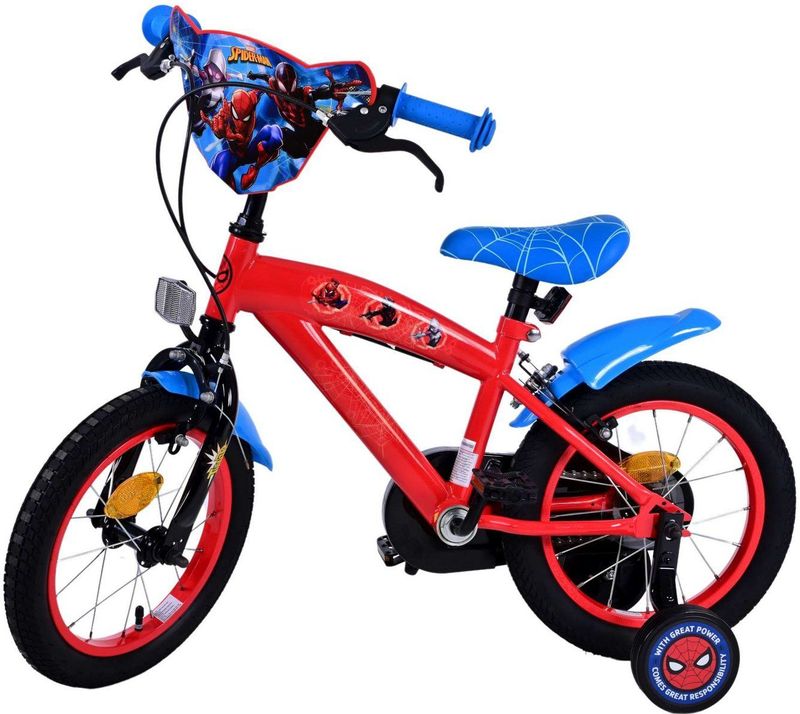 Ultimate Spider-Man Kinderfiets - Jongens - 14 inch - Blauw/Rood - Twee handremmen