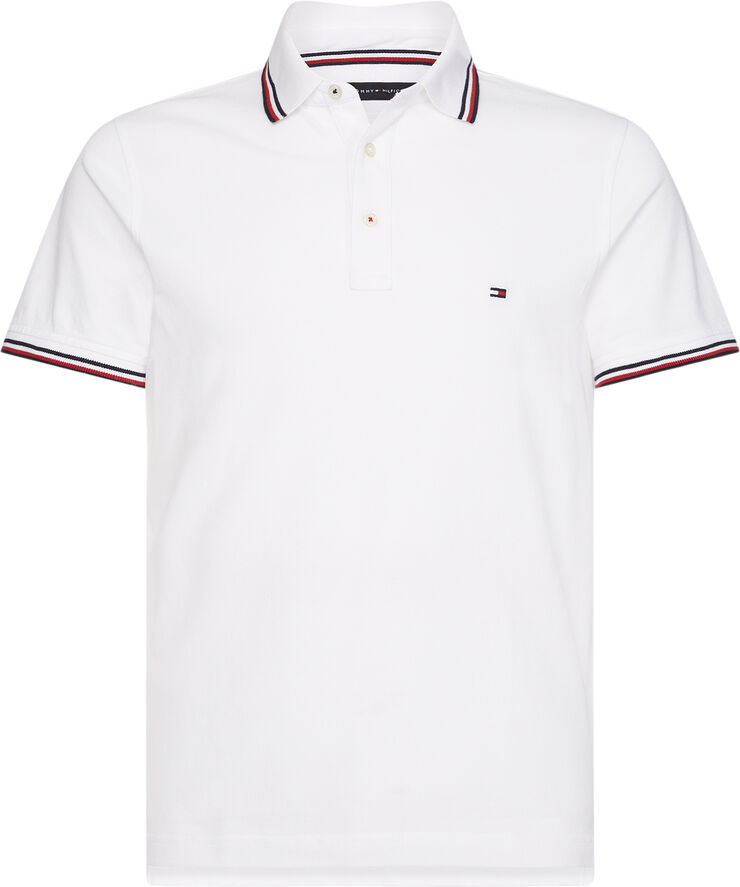 Tommy Hilfiger CORE TOMMY TIPPED SLIM POLO White