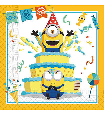 Decorata Party Servietten - 20er-Pack - 33 x 33 cm - Minions: Th