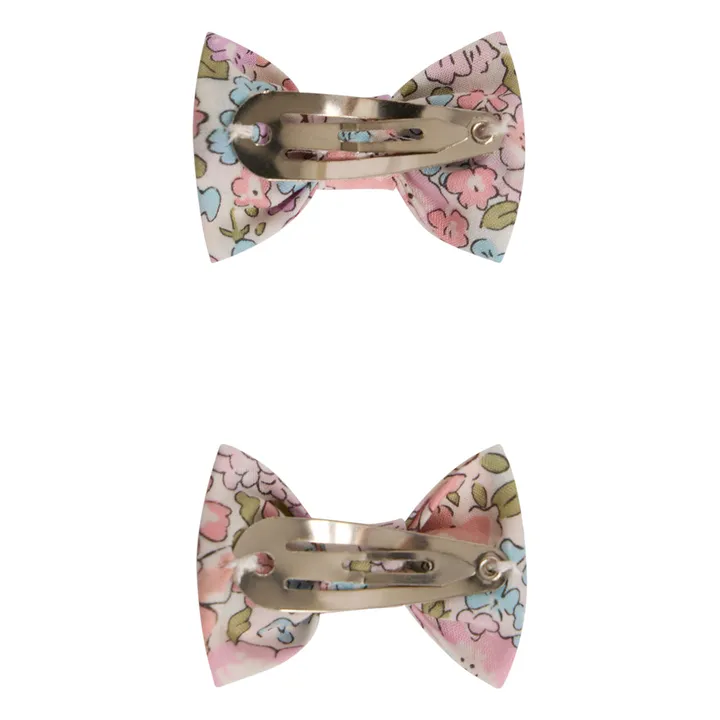 Bonpoint Lot 2 Barrettes Nœud Liberty Miniclic | Rose